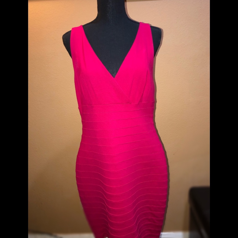 Express Hot pink bodycon dress